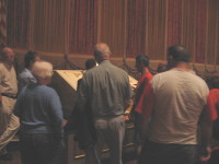Clark Wilson greets people after his performance 8-10-2006